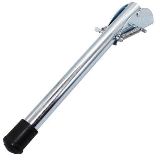 SKIR'CO Tope de puerta con resorte, 300 mm de longitud, tope de puerta abatible, soporte para puerta