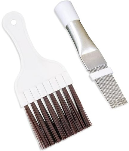 VIVIIHOO a 2 Pezzi Spazzola Pulizia Asciugatrice Kit Pulizia Asciugatrice- Spazzola per Filtro Asciugatrice, Spazzola Alette Condensatore e Pettine Raddrizzatore, Strumento Multifunzione per Pulizia
