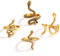 4 Stück Schlange Ring,Gold Schlange Ring,Vintage Schlange Ring Set,Schlangenring für Frauen,Personalisierter Schlange -Ring für Herren und Damen,Modisch und Individuell, für Männer und Frauen