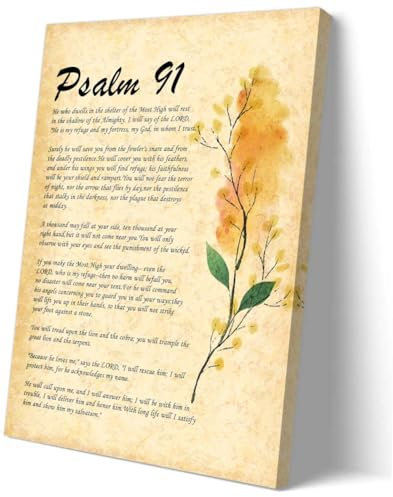 Matniger Psalm 91 Wandkunst, gerahmt, inspirierender Bibelvers, Poster, Drucke, 40,6 x 61 cm