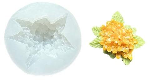 Aublinto 3D Blume Silikon Seifen Form Kerzenform Silikon 4D DIY Silikonform Kerzen Gießen Formen Kerzenformen zum Gießen Kerzen Formen Silikon BlüTen Fondant Silikonformen Rose