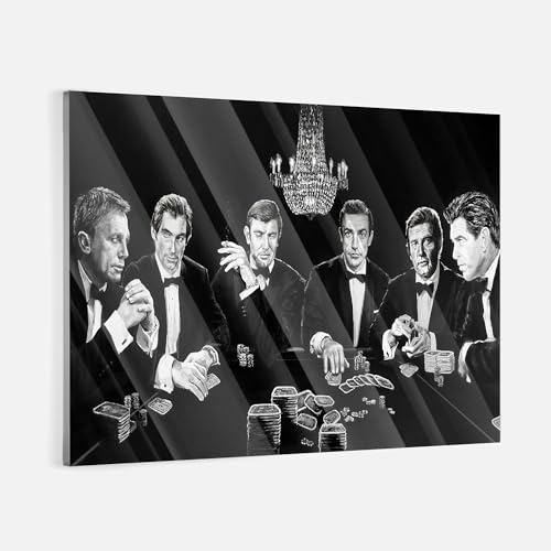 Acrylglas Pop Art Graffiti Gentleman James Bond Film Wand Abstrakt Wandbilder Glasbilder Wohnzimmer Schlafzimmer Büro Wanddekoration Deko XXL günstig (Acrylglas, 40x30 cm)
