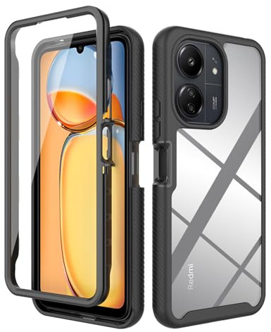 betterfon 360 Grad Hülle Kompatibel mit Xiaomi Redmi 13C / Poco C65 | Handyhülle Stoßfest Cover 360 Grad mit eingebautem Displayschutz für Redmi 13C / Poco C65