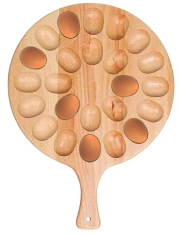 Deviled Eiertablett – Kreative Teufels-Eierablage und Teller, Eier-Arbeitsplatte, Servierplatte, Teufels-Eierablage, rund, Frischeibehälter, Charcutery Board, Deviled Egg Display Tablett Küche