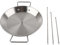 HAOHIZE Al Pastor Brochette pour Grill, Brochette Verticale en Acier Inoxydable Support de Broche Vertical Brésilien Shawarma Kebabs Fumoir Four BBQ Plats avec 3 Pointes Amovibles