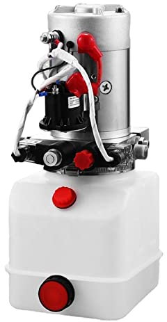 SUPAIDM Pompa idraulica a Doppio Effetto 12v rimorchio con cassone Ribaltabile Prendisole