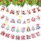 GEEHUA 4 Stück Weihnachten Girland Banner, Girlanden Weihnachten Deko Weihnachtsmann Schneemann Rentier Banner Deko Weihnachtsdeko Innen Merry Christmas Deko für Weihnachtsfeierdekoration