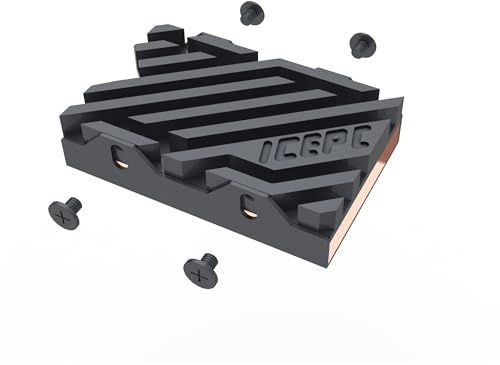 icepc M.2 NVME SSD 2242 - Disipador de calor de cobre y grafeno con almohadilla de silicona térmica de cubierta completa y eficiente radiador
