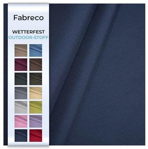 Fabreco – Wasserabweisender Oxford 250D Polyester Stoff Meterware 100x160cm | Vielseitiger Outdoorstoff für Gartenmöbel, Zelte & Sonnenschutz | Leicht, robust & pflegeleicht, Navy Blau
