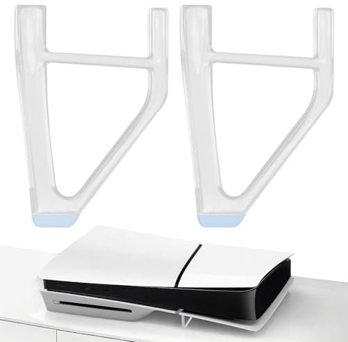 Support Horizontal Ps5 Socle Ps5 Slim Einfache Kühlfüße Mit Rutschfestem Gummi Horizontale Platzierung Halterung Halter Für Ps5 Slim Konsole Flacher Ständer Kompatibel Mit Ps5 Slim Horizontal-2pcs