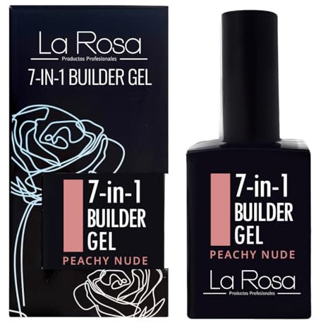 LaRosa GEL ONGLE UV Construction 7 en 1 en Flacon BUILDER GEL Fortifiant 15ml - NUDE PÊCHE