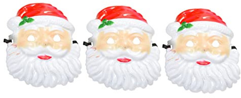 Abaodam 3St Maske des alten Mannes Modelliermaske Cosplay-Maske Weihnachten voll Masken für Weihnachtsfeiern weihnachtsdeko faschingsmasken kreative Maske Weihnachtsmaske aus Plastik rot