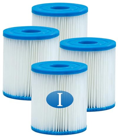woejgo Filter Kartuschen Gr. I für Pool Swimmingpool Pumpen, Typ I Poolfilterkartuschen, 4 Stück Pool Filterkartuschen