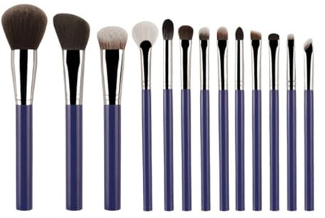 SAGELSHN Pinceaux Maquillages Ensemble De Pinceaux De Maquillage 13 Pièces Pinceau À Paupières Pinceau Anti-cernes Pinceau À Blush Pinceaux Cosmétiques(White)