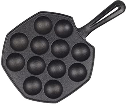 HOLIDYOYO 1pieza Sartén De Hierro Fundido Para Cocinar Huevos De Caracol y Codorniz Freidora De Cocina Práctica Huecos Para Desayunos y Comidas Casa
