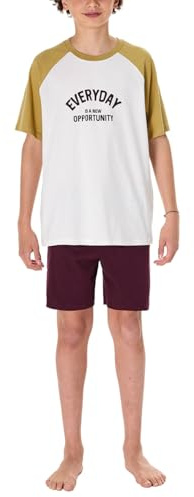 Schiesser Jungen Schlafanzug Set Kurz - 100% Organic Bio Baumwolle - Größe 140 Bis 176 Pyjamaset (1er Pack)
