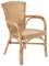 Kobolo Rattansessel York Natur, 54x56x86 cm, brauner Korbstuhl mit Armlehnen aus Naturmaterial, Rattanstuhl robust & stilvoll, ideal für Küche, Esszimmer oder Wintergarten