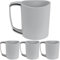 Lifeventure Ellipse Reusable Big Mug for Camping, Travel & Outdoor - Light Grey (Pack of 4)