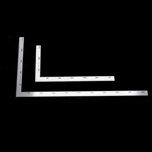 Rechtwinkliges Edelstahl-Lineal, perfektes Messwerkzeug für Tischler und Lederhandwerker (500 mm)