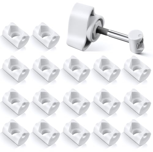 HappyAlley 18 Pack Lid Fastener Barrel Nut Compatible with Fluval FX6 FX5 FX4 FX2 Canister Filter, Aquarium Filter Lid Fastener Replacement Part, Lock Nut Clamp Accessories (Barrels Only)(White)
