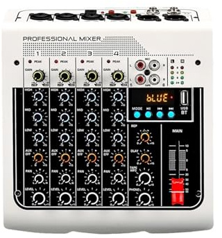 Audiomixer, USB Live Bühne KTV Mixer for PC 6 Kanal Sound Tisch Mischen Karte Digitale Konsolen Controller Professionelle Konsole Dj für Studio-Karaoke