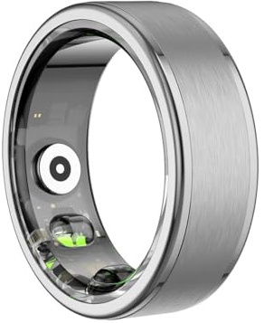 FITPADDY - FitRing Air Anello Smart Fitness Tracker, Cardio SpO2 Pressione Sonno 24H, 5ATM Waterproof, 7 Giorni Batteria, App Android iOS, Custodia Ricarica USB-C