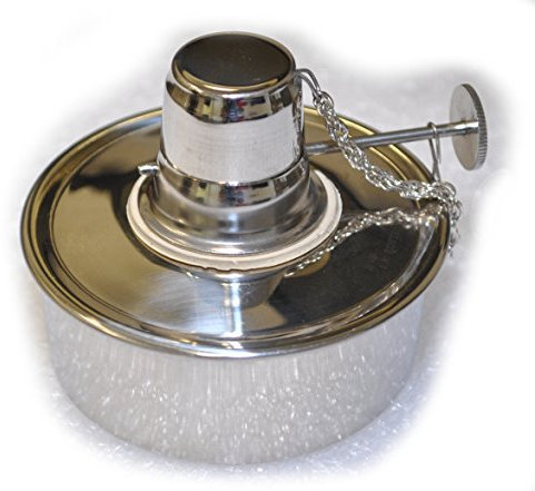 Spirituslampe rostfrei 18/8 Edelstahl - mit verstellbarem Docht
