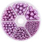 PH PandaHall über 1113 Stück 6 Größen Keine Löcher/ungebohrt nachgeahmt Perlen für Vase Füllstoffe, Hochzeit, Party, Dekoration, lila (2,5 mm, 4 mm, 5 mm, 6 mm, 7 mm, 8 mm)