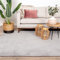 FRAAI | Home & Living Waschbarer Teppich - Clean Hellgrau - Polyester - Kurzflor - Einfarbig - Waschbar in Waschmaschine - Modern - Wohnzimmer, Esszimmer, Schlafzimmer - Carpet