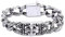 BCughia Friendship Bracelets, Best Friend Bracelets Silver Stainless Steel Fork Design 215mm for Men
