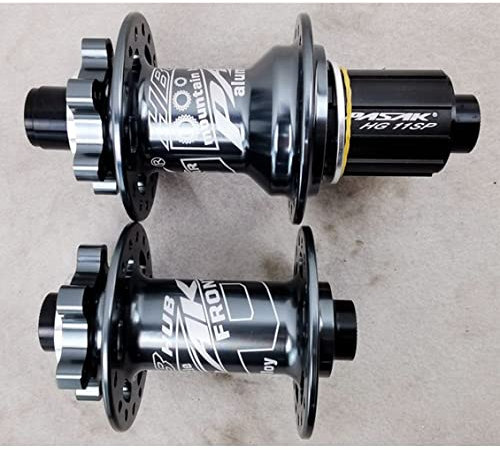 HDGZ Mozzo per Bicicletta MTB 32 Fori Perno Passante Mozzo Freno a Disco MTB Anteriore15*100mm Posteriore 12 * 142mm Compatibile con Ruote Libere a 8 9 10 11 12 velocità (Color : Black 32H)