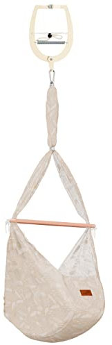 SCHMUSEWOLKE Federwiege - Set mit Türklammer - Hängematte für Babys und Kleinkinder ab Geburt bis 3 Jahre - Bio-Baumwolle - Dreamcatcher Buttercup