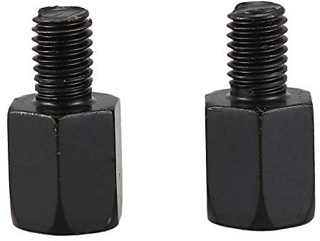 COSINE 2 Stück Spiegel-Adapter konvertiert Stundensinn 8 mm auf 10 mm schwarz