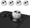 JINGDU Tapa de Botones de Pulgar para Steam Deck/Steam Deck OLED, Agarres para el Pulgar de Silicona Cubierta Protectora de Botones Compatible con Steam Deck 4 Piezas - Skull