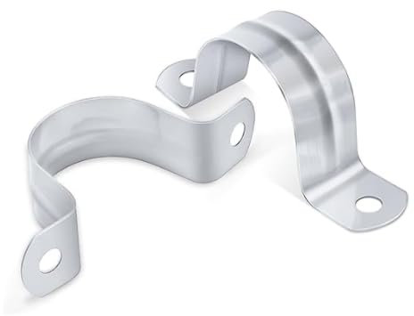 30 Stück Edelstahl 304 U-Typ Rohrschelle,25mm Zweiloch U-förmige Rohrschellen für Befestigung der Gasrohre Wasserrohre und Kabeln
