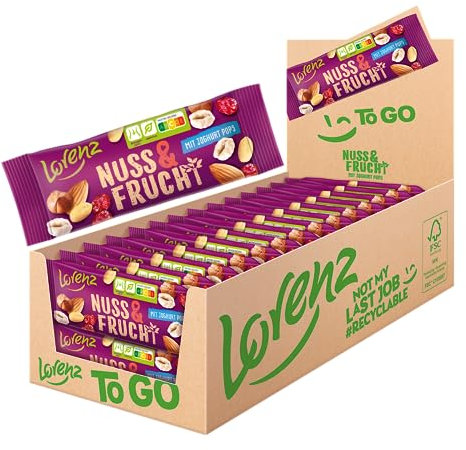 Lorenz Snack World Nuss & Frucht mit Joghurt Pops 40g, 28er Pack, 1 Stück (28er Pack)