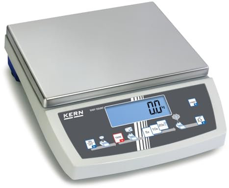Kern CKE 36K0.1 - Selbsterklärende Zählwaage, IoT-Line Zählwaage mit Laborgenauigkeit, Ablesbarkeit [d]: 0,1 g, Wägebereich [Max]: 36 kg, Wägeplatte: BxT 340x240 mm (Edelstahl)