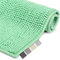 Beautissu Badematte rutschfest 70x100 cm Chenille Badezimmerteppich Groß Flauschig Badteppich rutschfest waschbar Badvorleger Bad Teppich Badezimmer Duschvorleger Badematte Hellgrün – BeauMare WR