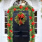 9ft Weihnachtsgirlande - mit Blumen und roten Beeren, Tannenzapfen, Innen- und Außengirlanden (Christmas Garland with Flower)，Künstliche Weihnachtskranz-türdekorationen，für Haus Treppen Kamin Haustür