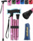 Gehstock Damen, Klappbar Höhenverstellbar Gehstock Herren für 5.2FT-6.1FT, Spazierstock für Senioren
