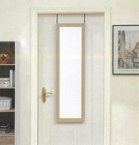Reflex Sales and Marketing Ltd 129 x 37.5 cm Overdoor Mirror, Full Length, for Bathroom/Bedroom/Wardrobe (Oak Effect)