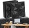 YRHome 36 Stück 3D Wandpaneele Hochsteifes PVC Wandverkleidung Deckenpaneele Paneele Wanddeko Paneele Wand Platten Paneele Hitzebeständig Wasserfest, 50x50cm, 9m², Diamant Schwarz