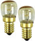 Philips 2x Backofenlampe 15W E14 SES, 230V, 49x22mm, 2700K EEK=E - [Energieklasse E]