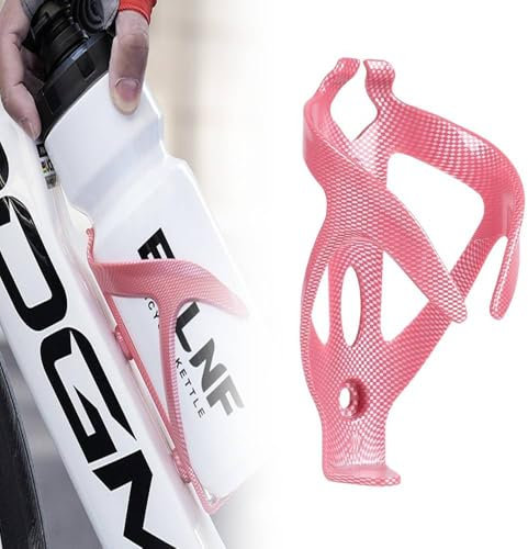 Pink Bike Water Bottle Holder,One piece Design,Long TermUse,5.66*2.93Lightweight ABS Cage Shockproof Design for Road Mountain Gravel Bikes,Stable and Secure for All Rides