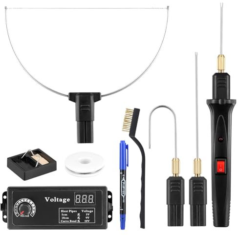 4 in 1 Hot Wire Foam Cutter Set, Electric Styrofoam Cutting Tool with Digital Voltage Controller, Polystyrene Cutting Tool with Temperature Control, for Foam Cutting, Detail Handling