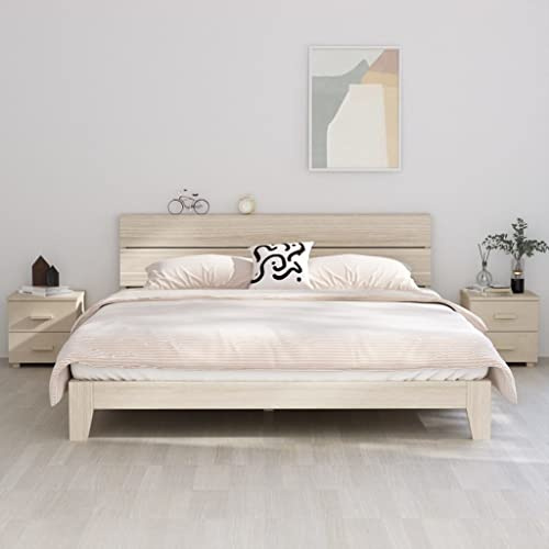 Frdhee Eckschrank Klein Kleinmöbel,Nachttische HAMAR 2 STK. Honigbraun 40x35x44,5 cm Massivholz,Beistelltisch Bett für Schlafzimmer,Wohnzimmer