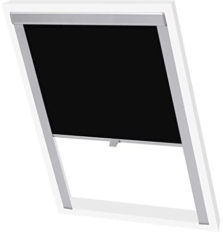 vidaXL Store Enrouleur Occultant Noir M04/304 Fenêtre Toit Bureau Rideau