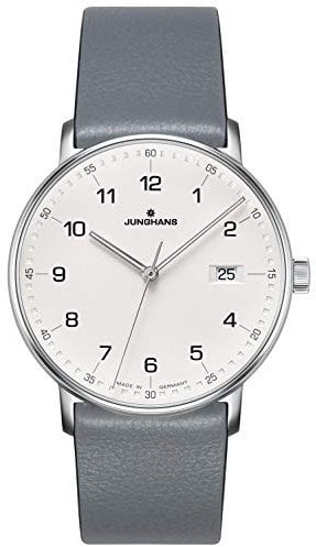Junghans 041/4885.00 Herren-Uhr Form Analog Quarz mit Leder-Band