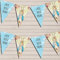 Shabby Chic Vintage Peter Rabbit Blue Banner Children's Party Personalised Bunting Banner Garland