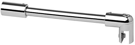 Stabilisierungsstange für Duschen/Haltestange-Set Glas/Wand 90° Ø12mm 1000mm / Runde Stabistange für Duschabtrennung (Oberfläche: Chrom)